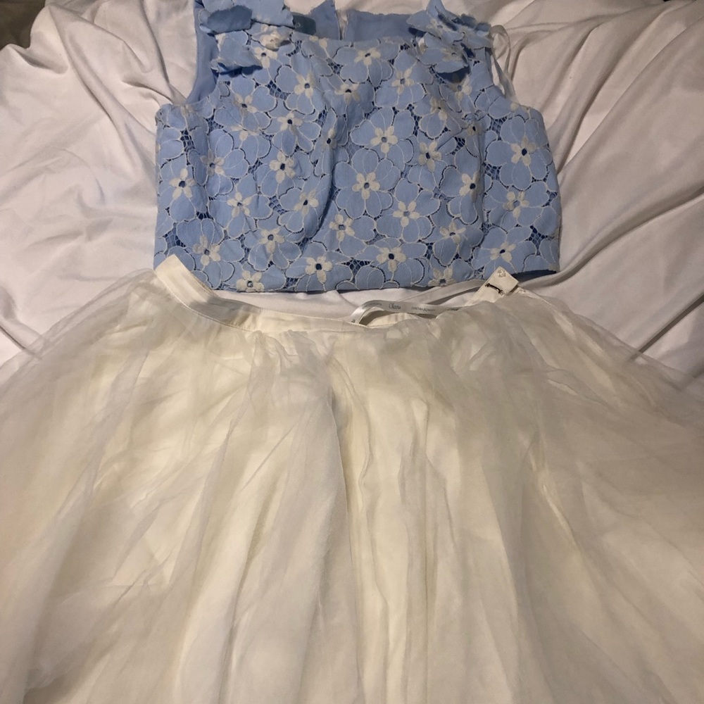 Tulle skirt and crop top set